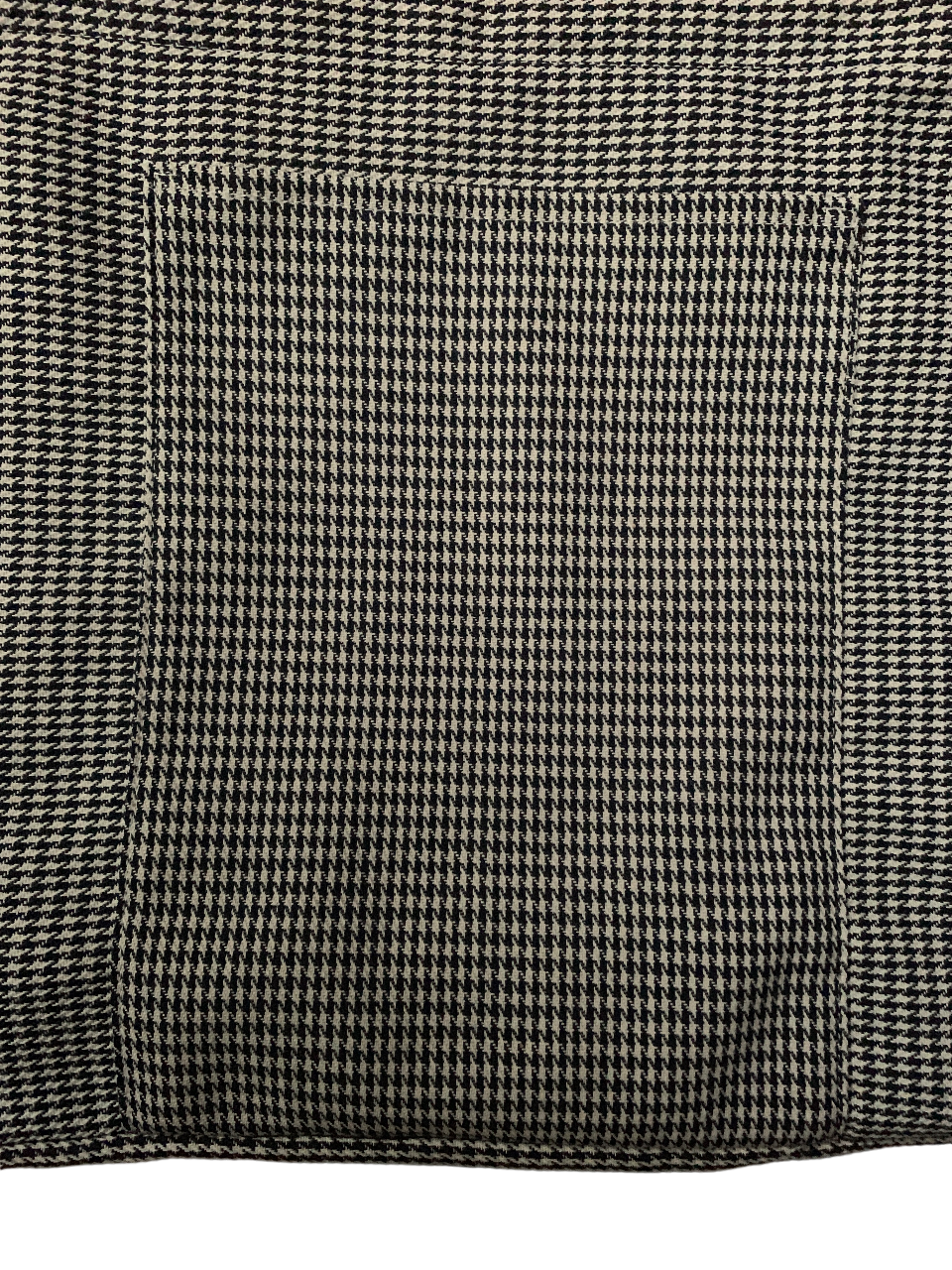 Market Grocery Bag 100% Cotton Blue and White Houndstooth