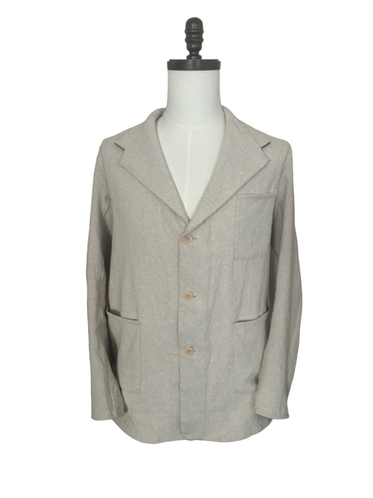 1930s Mens Linen Belt Back Jacket